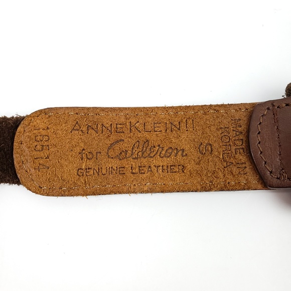 Vintage Calderon Brown Suede Gold Link Belt - Picture 5 of 5